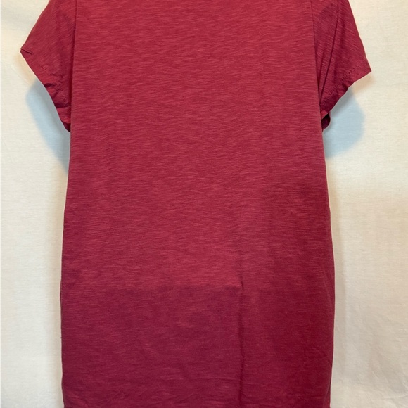 F-74 Gloria Vanderbilt‎ Pink Embroidered Lace Trim Short Sleeve Pullover Blouse - Picture 9 of 16